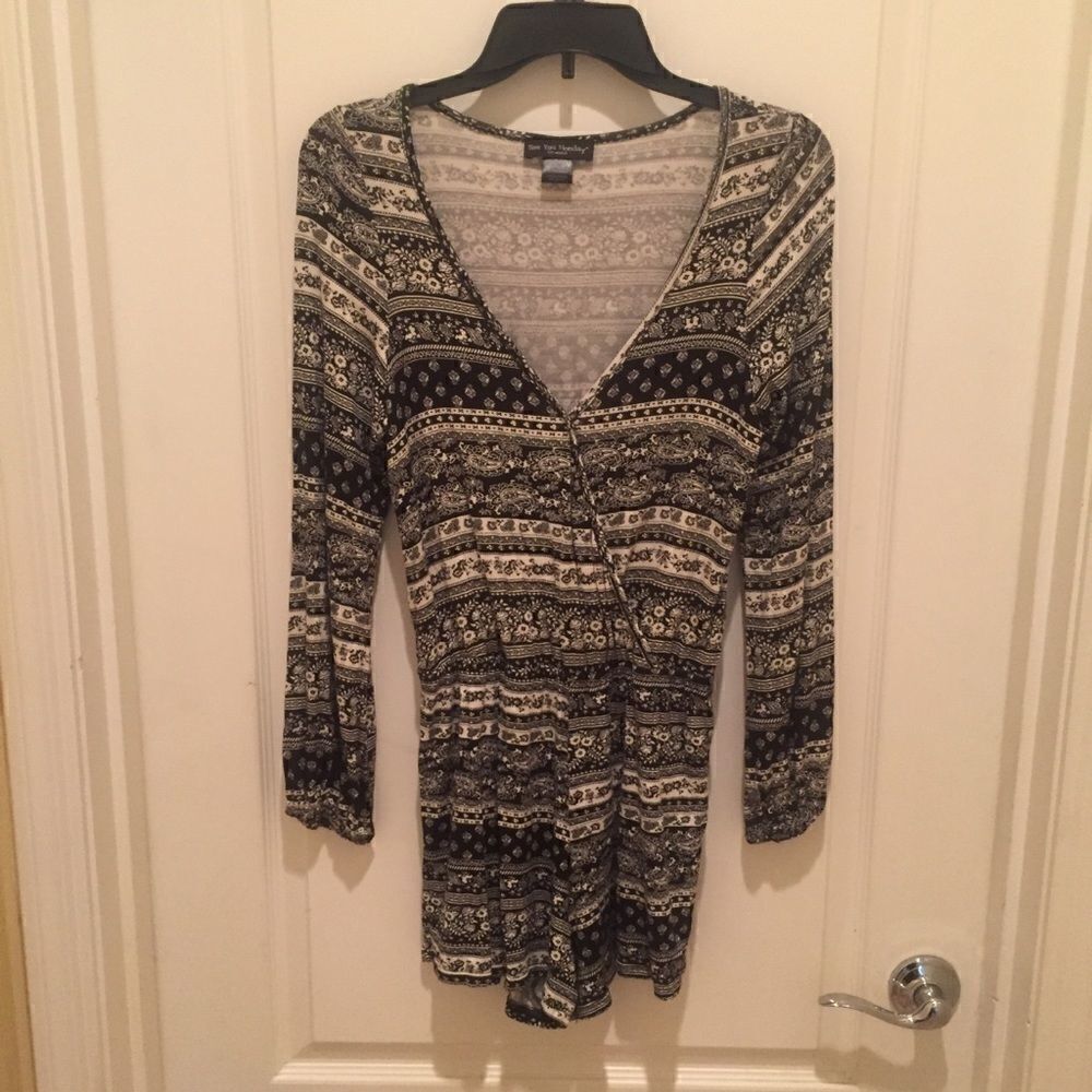 See you Monday Long Sleeve Romper